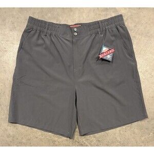 Burlebo Shorts Men 2XL Gray Everyday Fish Pocket Outdoors Hiking Performance NWT